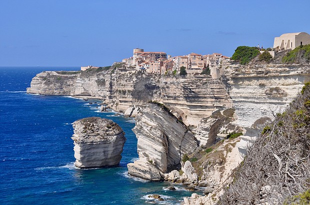 The Bonifacio village is perched precariously on top of cliff that have been chiseled away by the Mistral winds.
