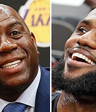 Magic Johnson and LeBron James
