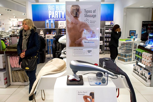 Brookstone filed for bankruptcy and will close its remaining 101 mall stores.  CREDIT: Craig Warga/Bloomberg via Getty Images