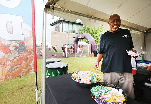 Herman Baskerville Sr., 45, owner of Big Herm’s Kitchen in Jackson Ward, said being a food vendor for several seasons at the Washington NFL team’s training camp on Leigh Street has provided visibility and profits.