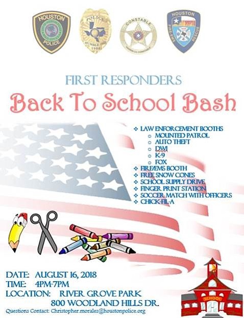 Council Member Martin encourages all Kingwood residents to attend the First Responders Back to School Bash which will be held …