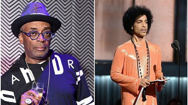 Director Spike Lee attends the after party for the New York premiere of ‘BlacKkKlansman’ (Photo by Michael Loccisano/Getty Images) and Prince speaks onstage during The 57th Annual GRAMMY Awards at the at the STAPLES Center on February 8, 2015 in Los Angeles, California. (Photo by Kevork Djansezian/Getty Images)