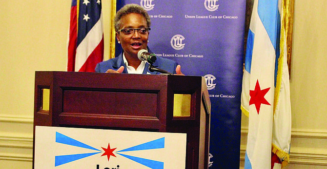 Mayoral candidate, Lori Lightfoot (pictured), recently held a press conference to give her analysis of the draft consent decree, regarding police reform in Chicago, that was recently released by Attorney General Lisa Madigan, Mayor of Chicago, Rahm Emanuel, and Chicago Police Superintendent, Eddie Johnson. Photo Credit: provided by Lightfoot for Chicago