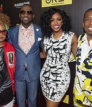 Da Brat, Rickey Smiley, Porsha Williams and Gary with Da Tea
on the red carpet at the season 4 premiere of TV One's "Rickey Smiley For Real."