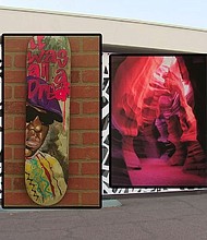  A Phoenix art gallery says someone stole more than $4,000 in artwork and caused more than $5,000 in damage to a nearby business during an apparent getaway.