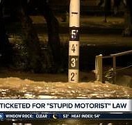  Cited under Arizona's Stupid Motorist Law and slammed with four tickets, one Valley driver learned a lesson near Miller Road and Thomas Road in Scottsdale Sunday night.