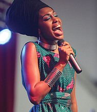 The 9th Annual Richmond Jazz Festival at Maymont last weekend. Vocalist Jassmeia Horn, 27, of Dallas, blows the crowd away Sunday. She is the 2015 Thelonious Monk Competition winner.
