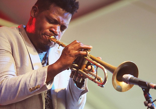 The 9th Annual Richmond Jazz Festival at Maymont last weekend. Jazz trumpeter Keyon Harold, 37, of Ferguson, Mo., is known for his work with A-listers Beyoncé, Jay-Z, Maxwell and Mary J. Blige. 