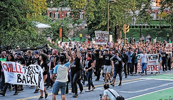 A white nationalist rally in the heart of Washington drew two dozen demonstrators and thousands of chanting counterprotesters last Sunday, ...