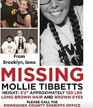 Mollie Tibbetts' relatives and friends have been posting fliers seeking information on her whereabouts.