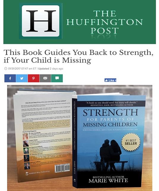 Strength for Parents of Missing Children: Surviving Divorce, Abduction, Runaways and Foster Care
Hawaii Way Publishing
ISBN-10: 1945384093
ISBN-13: 978-1945384097
Available everywhere books are sold