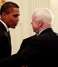 Barack Obama and John McCain
