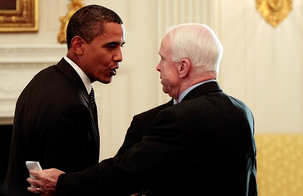 Barack Obama and John McCain