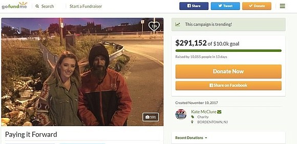 GoFundMe said it is working with law enforcement to ensure a homeless man receives all of the nearly $400,000 raised …