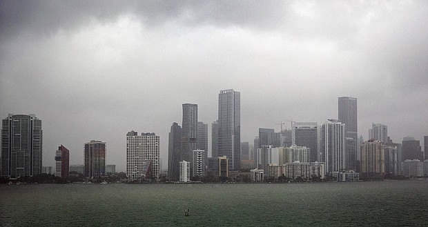South Florida was lashed by heavy rain and strong winds from Tropical Storm Gorgon Monday.