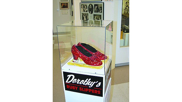 	The ruby slippers were stolen from the Judy Garland Museum in Grand Rapids, Minnesota, in August 2005.