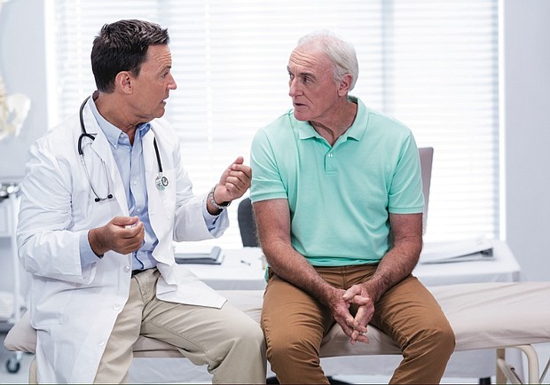 Photo courtesy of Getty Images (Man with the doctor)