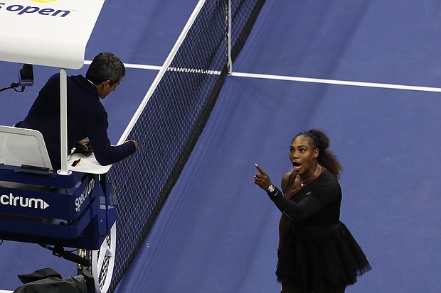 	The US Open has fined Serena Williams $17,000 for three code violations during her loss in Saturday's women's singles final, the United States Tennis Association said.  CREDIT: Jamie Lawson/Getty Images for U