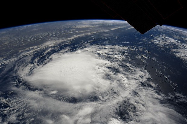 Astronaut on ISS snaps photos of Hurricane Florence spinning in the Atlantic Hurricane.