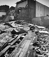 Hurricane Hugo struck in 1989 and caused extensive damage in downtown Charleston, South Carolina.