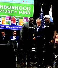 The Woodlawn, located at 1200 E. 79th St. in Avalon Park, is a unique facility that incorporates elements of an event space, pop-up shop, commercial kitchen, and podcast studio all under one roof. The owner, Donnell Digby (left) has created the space to be whatever the community needs and has made it available for public use. Photo Credit: Provided by The Woodlawn