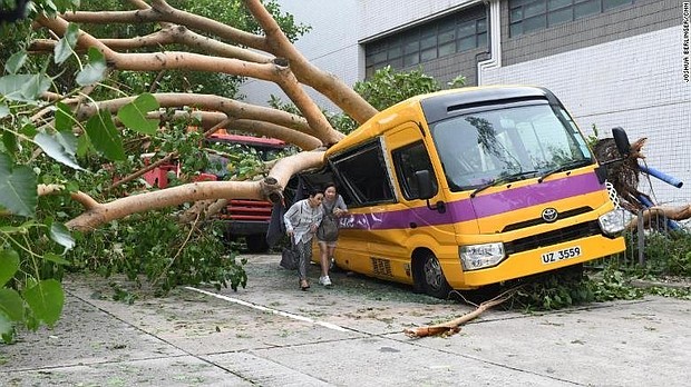 Millions evacuated in southern China as Typhoon Mangkhut continues to rage