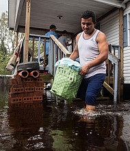 Chavez Gallegos moves out of his flooded home