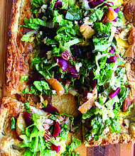 Orange Galette with Beet Gorgonzola Salad