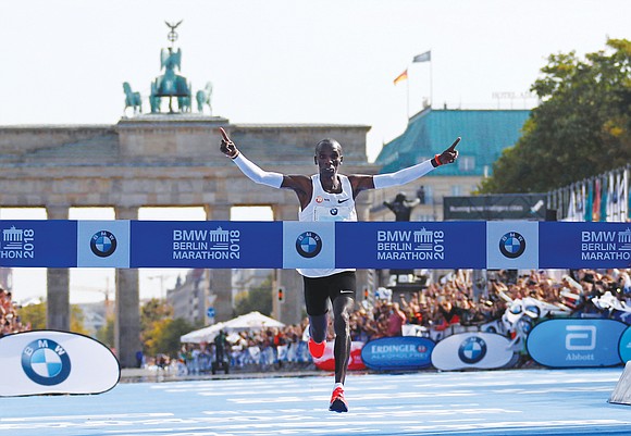 Kenya’s Olympic champion Eliud Kipchoge pulverized the marathon world record with a blistering run last Sunday, slicing a staggering 78 …