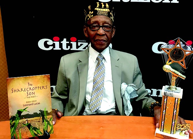 Leonard Lucas (pictured), better known by his stage name Baba Griot, was recently honored at the second annual National Spoken Word Awards with the 2018 Living Legend Award. Baba Griot was honored for his five decades of writing and reciting poetry along with mentoring young poets. Photo Credit: Katherine Newman