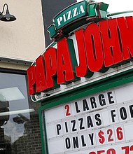 Papa John's is considering a sleek, boxy new logo that turns Papa John's into Papa Johns.