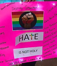 A protest was held after a priest on the city's North Side burned an LGBTQ flag outside his Avondale church last week, against the wishes of Cardinal Blase Cupich.