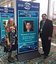 Mrs. Cindy Lambert and METRO President & CEO Tom Lambert