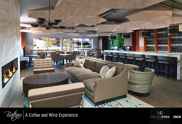 Rendering of interior of Bateau, which is to be launched later this fall by Harry Watkins and Arvat McClaine. 