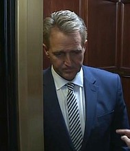 Sen. Jeff Flake, minutes after he announced he will support Supreme Court nominee Brett Kavanaugh, was confronted at the US Capitol Friday morning by two women who say they are sexual assault survivors.
