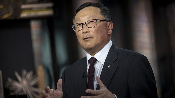 BlackBerry's transformation from struggling smartphone company into a burgeoning leader in cybersecurity software and connected cars is on track.