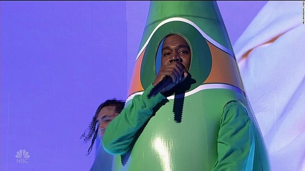 After performing several songs on Saturday Night Live, Kanye West went on a rant about President Trump as "SNL" went off the air.