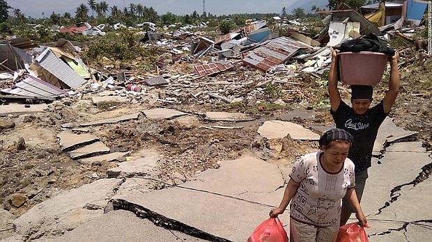 	As rescue workers comb through chunks of concrete and lumber searching for survivors, Indonesian officials say that 832 people were killed in a powerful earthquake and tsunami on the island of Sulawesi.
