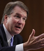 Entering Senate Majority Leader Mitch McConnell's office, Sen. Orrin Hatch, R-Utah, told reporters that lawmakers were meeting to figure out the next steps -- including if the hearing would proceed without Ford.  Full credit: Andrew Caballero-Reynolds/AFP/Getty Images