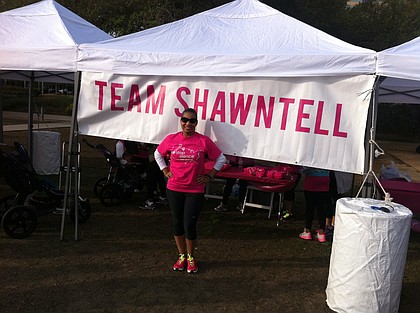 Shawntell participating in Sisters Network Breast Cancer Walk 
