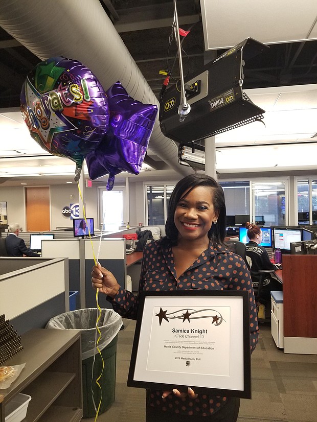 Channel 13 KTRK reporter Samica Knight