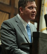 Former Chicago police officer Jason Van Dyke testified in court on Tuesday.