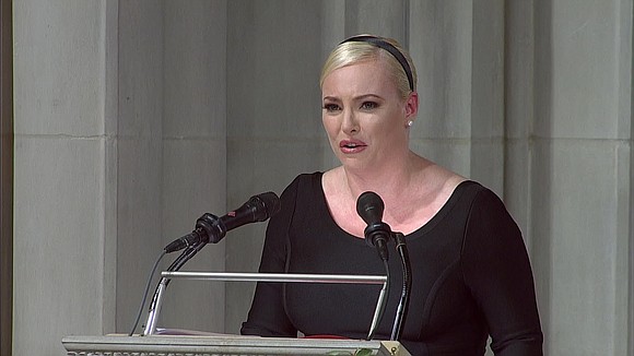 Meghan McCain, in her return to "The View" following the death of Sen. John McCain, remembered her father Monday as …
