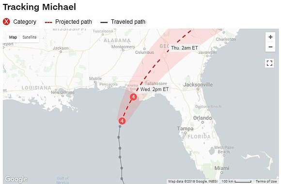 A terrifyingly powerful Category 4 Hurricane Michael was poised to become the strongest hurricane to hit the Florida Panhandle in …