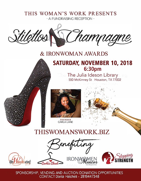 On November 10, 2018, This Woman’s Work, a non-profit 501(c)(3), will hold its annual Stilettos & Champagne Fundraising Reception Saturday, …