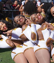The Bowie State University dancers perform for the fans at last Saturday’s homecoming game in Maryland against Virginia State University.