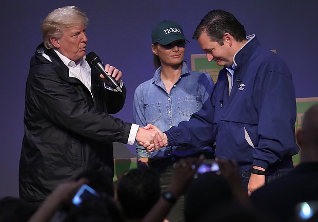 President Donald Trump called on his supporters at a rally Monday night in Houston to turn out for his onetime nemesis, Sen. Ted Cruz -- instead of whipping that same base of support into a frenzy against "Lyin' Ted."