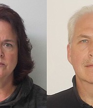 A man and woman from New Boston are facing felony charges in connection with accusations that they held a girl against her will, police said.