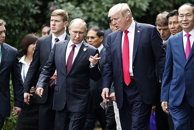 US President Donald Trump and Russia's President Vladimir Putin