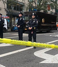 NYPD is responding to a suspicious device discovered in Time Warner Center, where CNN is based.